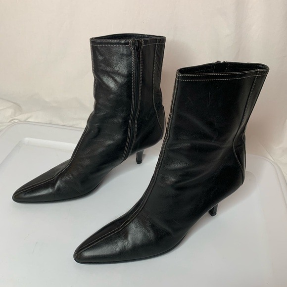 Coach Jeanne ankle boots size9B Italy pointed toes heels - Picture 1 of 10